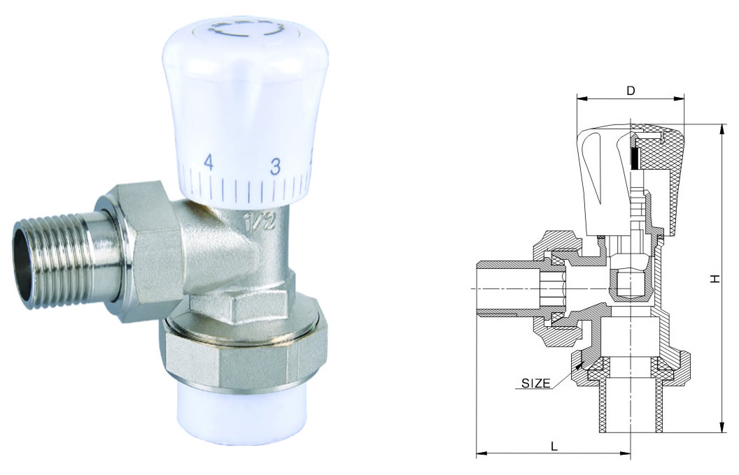 JT1530 PP-R角式温控阀