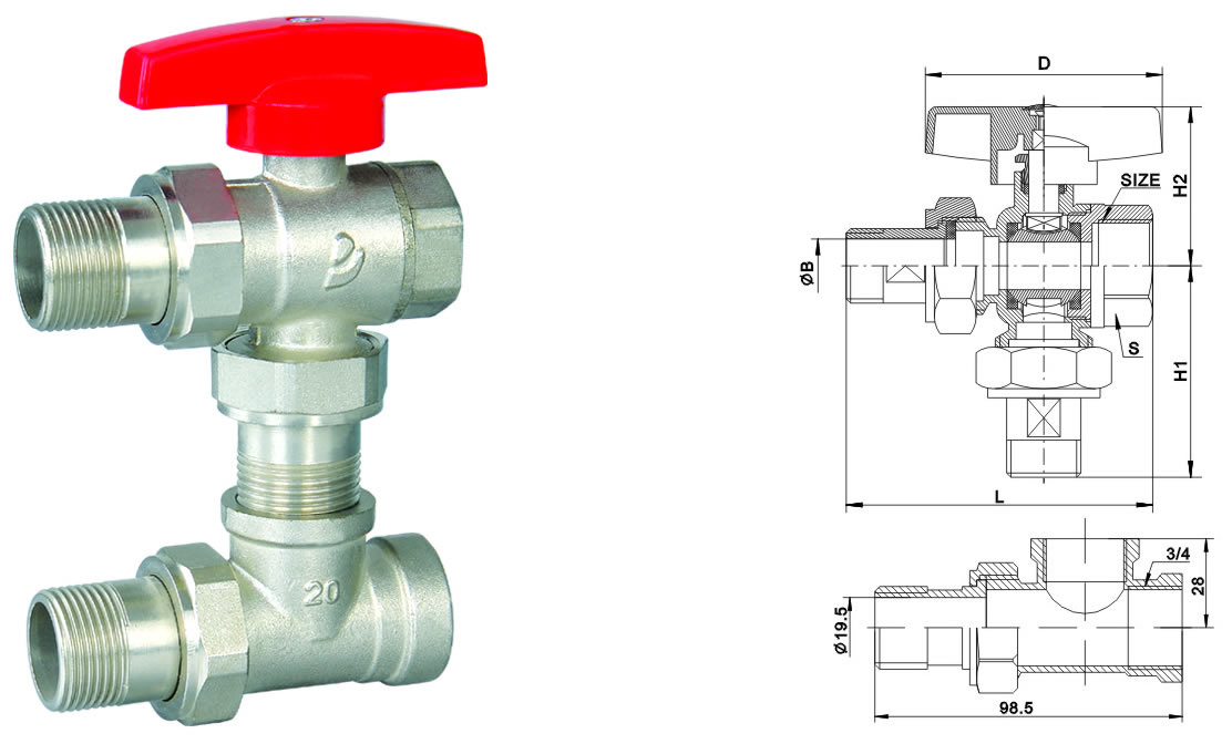 JT1300 电镀工程三通阀