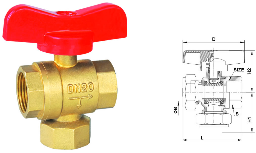 JT1340 内丝三通阀