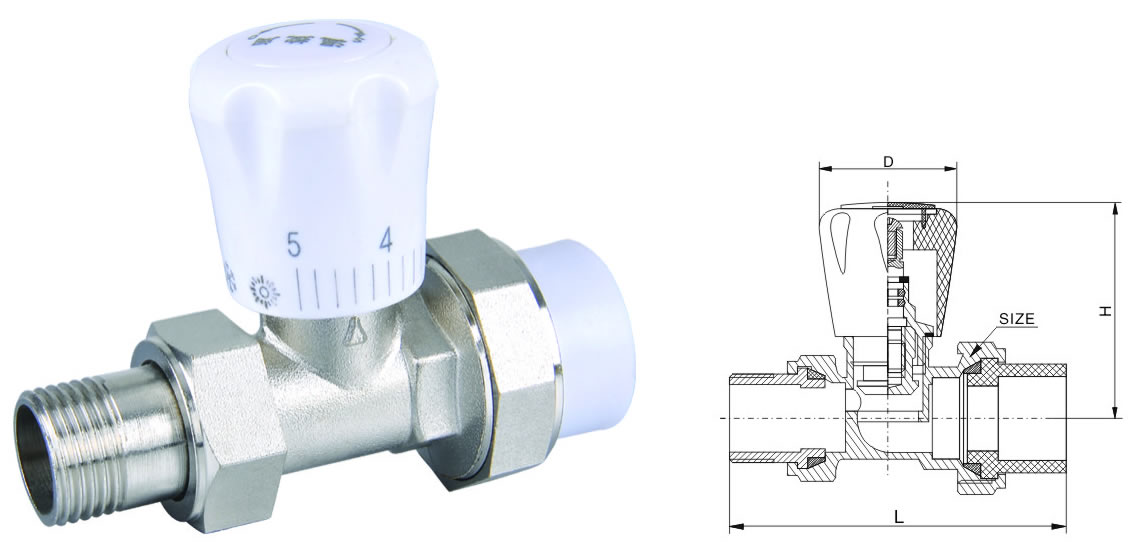 JT1540 PP-R直式温控阀